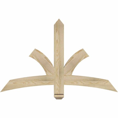 Ekena Millwork Davenport Rough Sawn Timber Gable Bracket, Douglas Fir, 48"W x 30"H x 2"D x 4"F, 15/12 Pitch GBW048X30X0204DAV00RDF